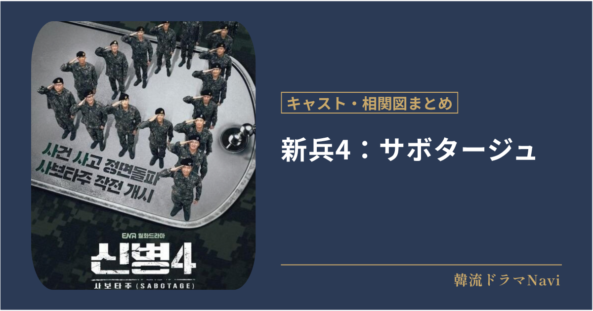 新兵4:サボタージュのキャストや相関図